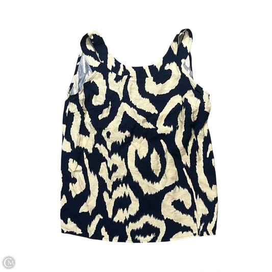 Top Sleeveless By Molly Bracken In Blue & Cream, Size: M
