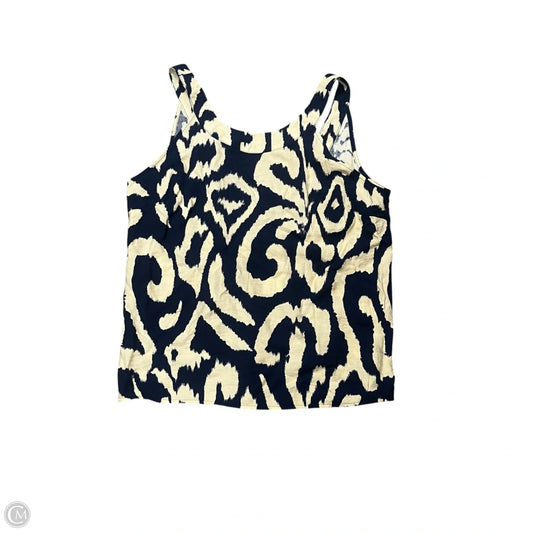 Top Sleeveless By Molly Bracken In Blue & Cream, Size: L