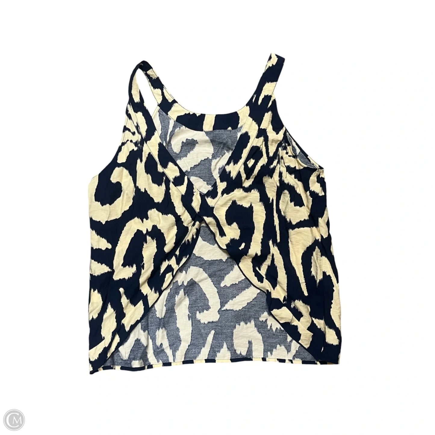 Top Sleeveless By Molly Bracken In Blue & Cream, Size: Xl