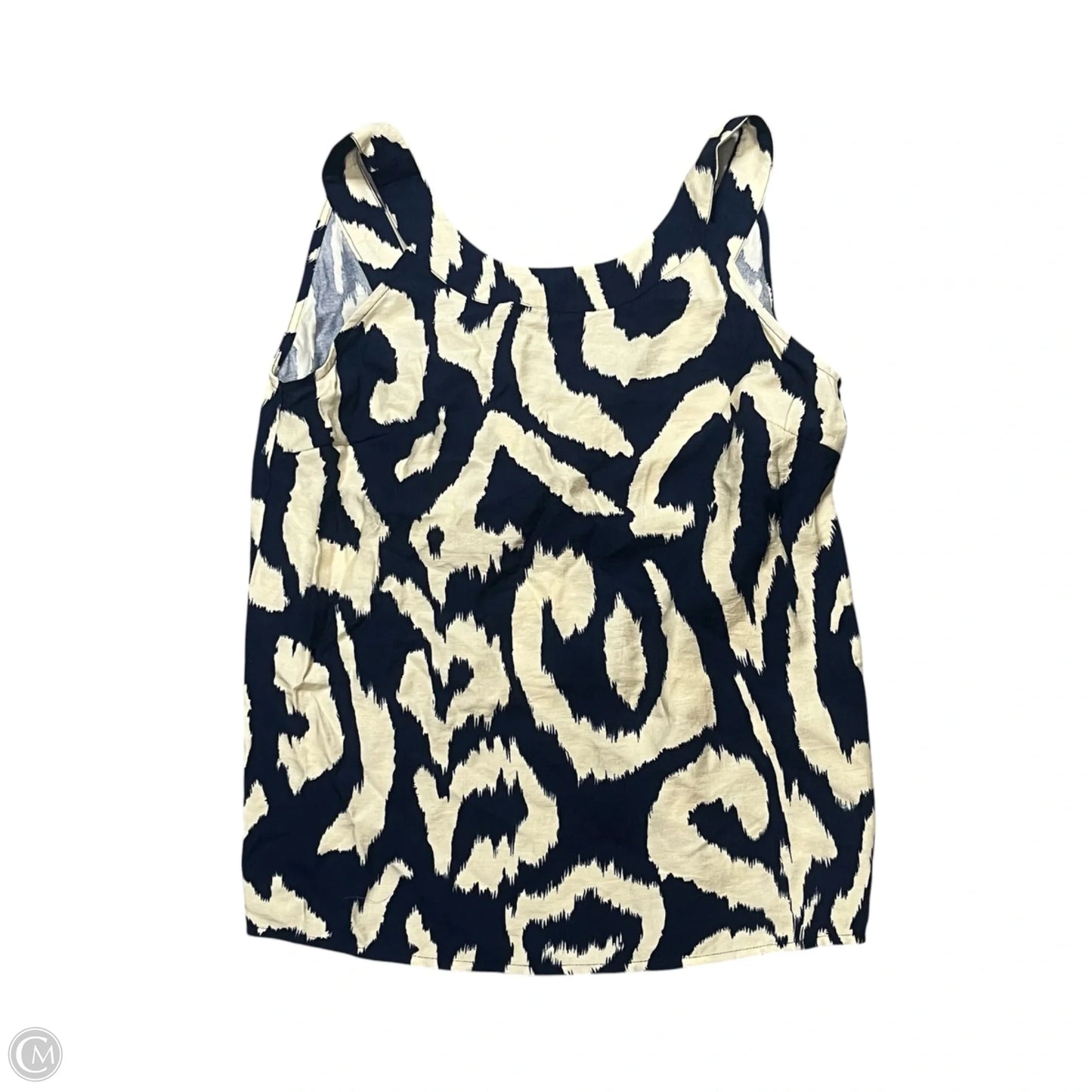 Top Sleeveless By Molly Bracken In Blue & Cream, Size: S
