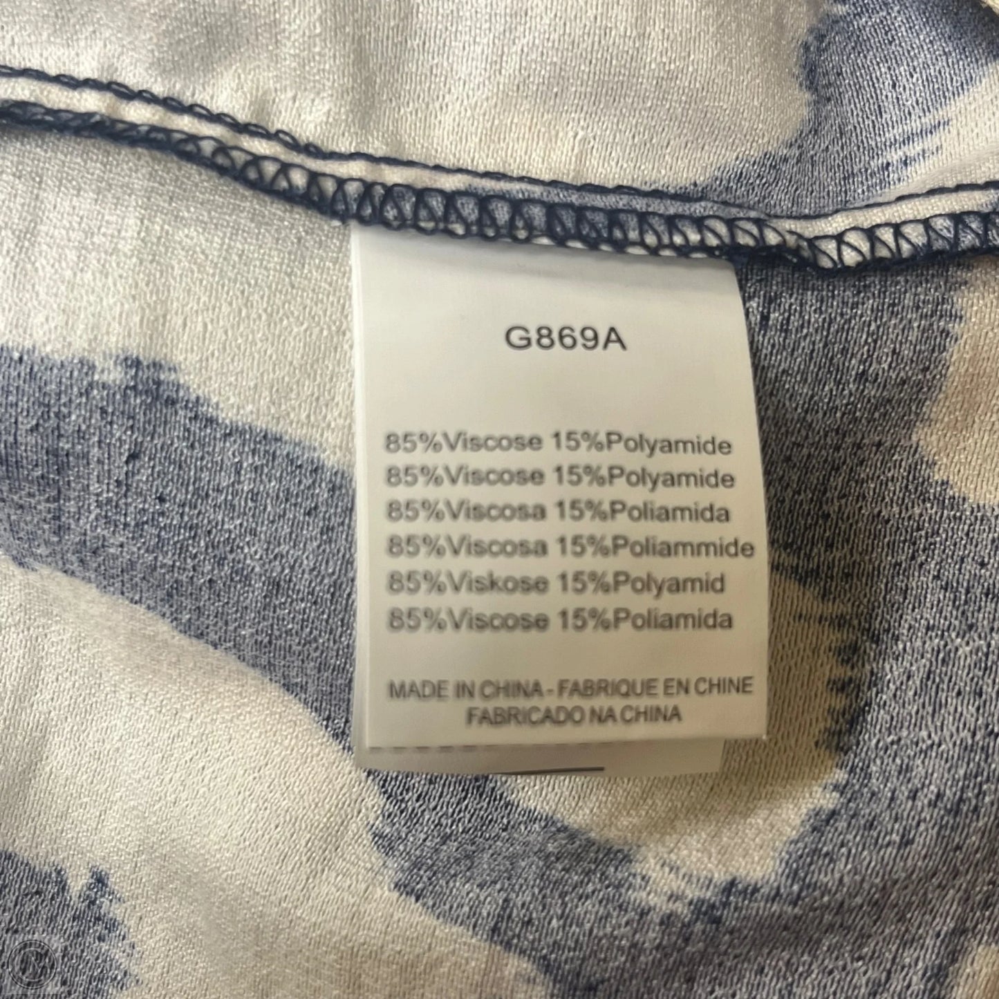 Top Sleeveless By Molly Bracken In Blue & Cream, Size: S