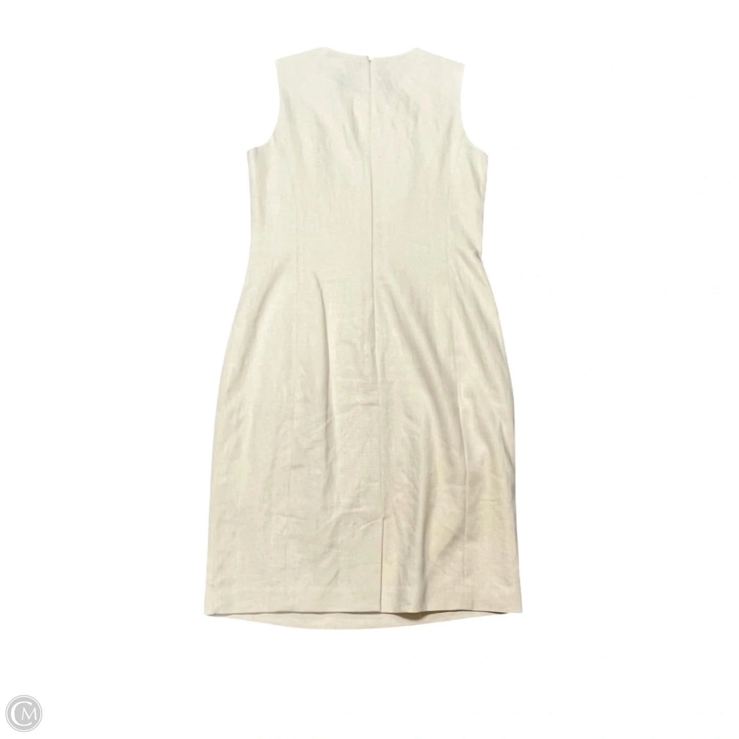 Dress Casual Midi By Lauren By Ralph Lauren In Brown & Cream, Size: M