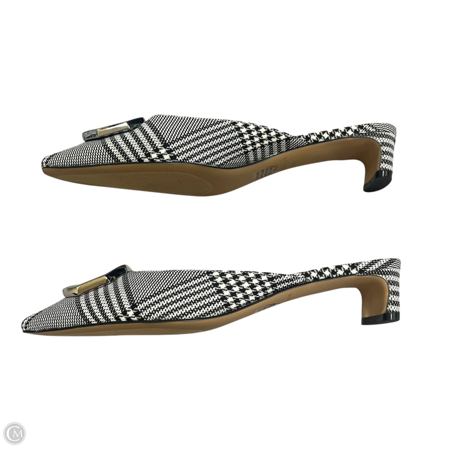 Shoes Heels Block By Ann Taylor In Black & White, Size: 8.5