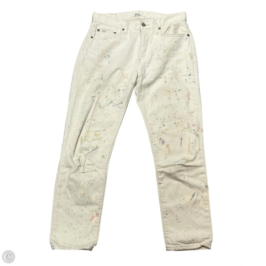 Jeans Straight By Polo Ralph Lauren In Cream Denim, Size: 2