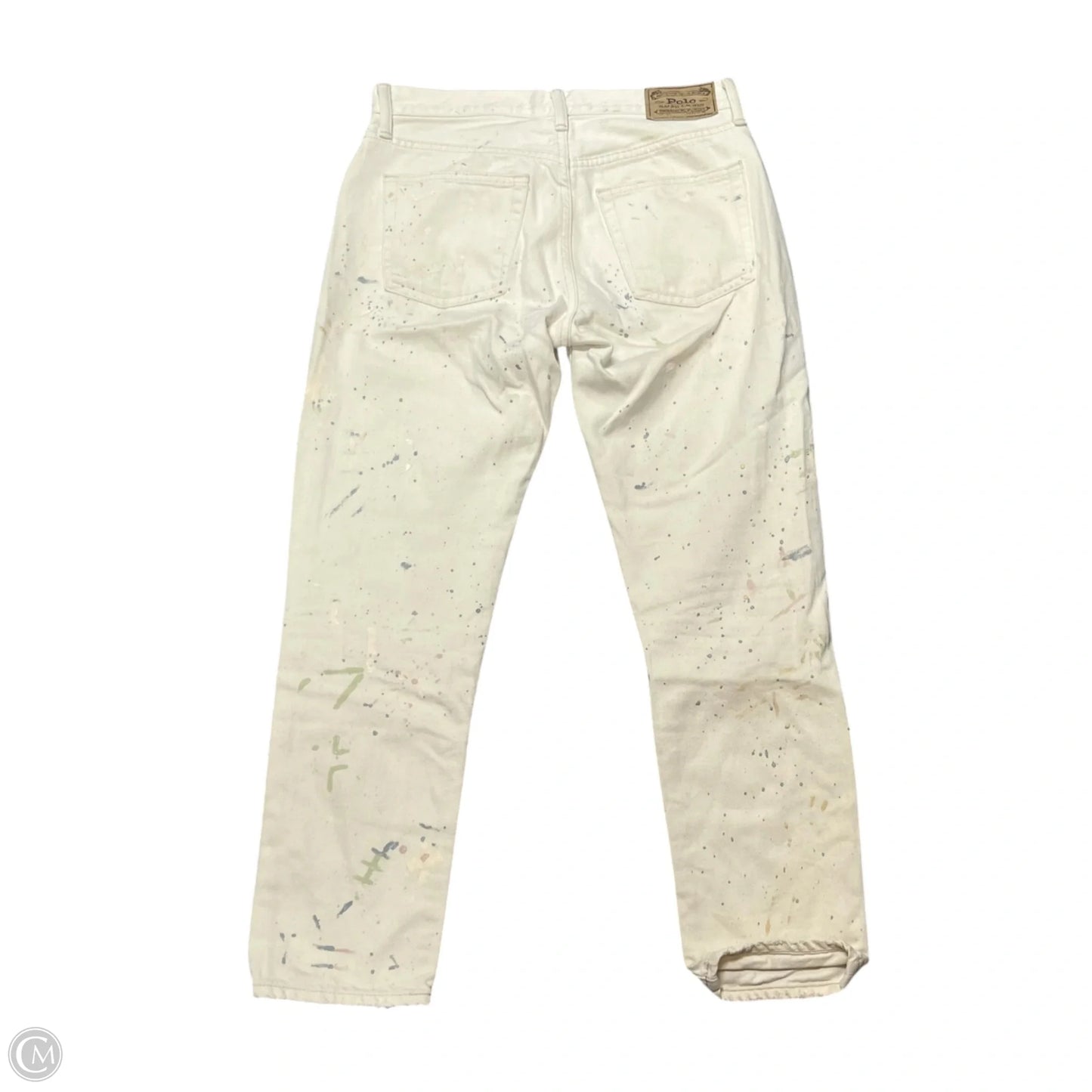 Jeans Straight By Polo Ralph Lauren In Cream Denim, Size: 2