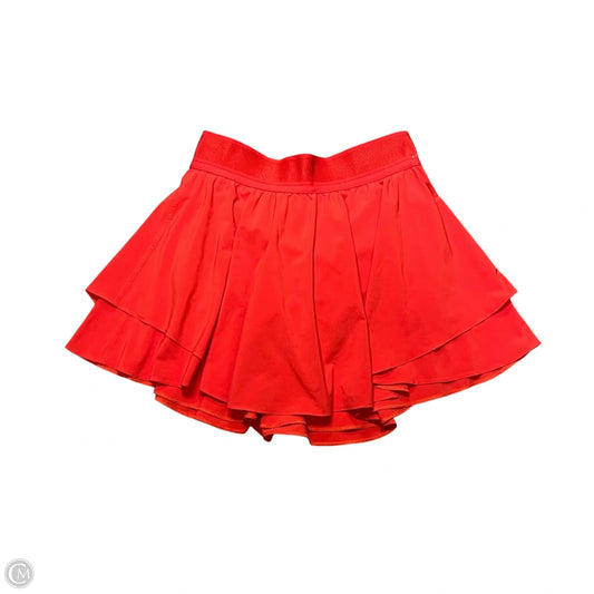 Athletic Skort By Lululemon In Red, Size: 6