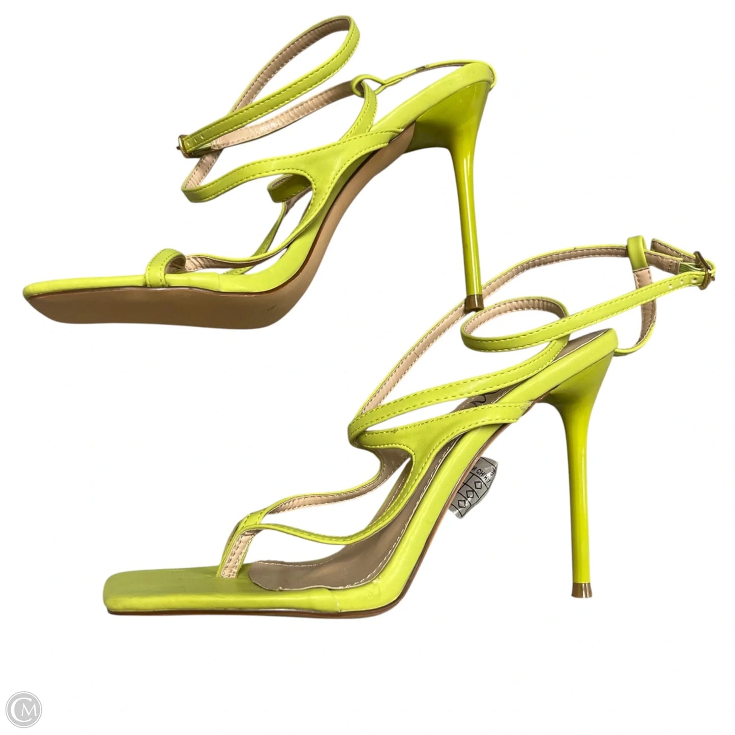 Sandals Heels Stiletto By So Me In Green, Size: 9