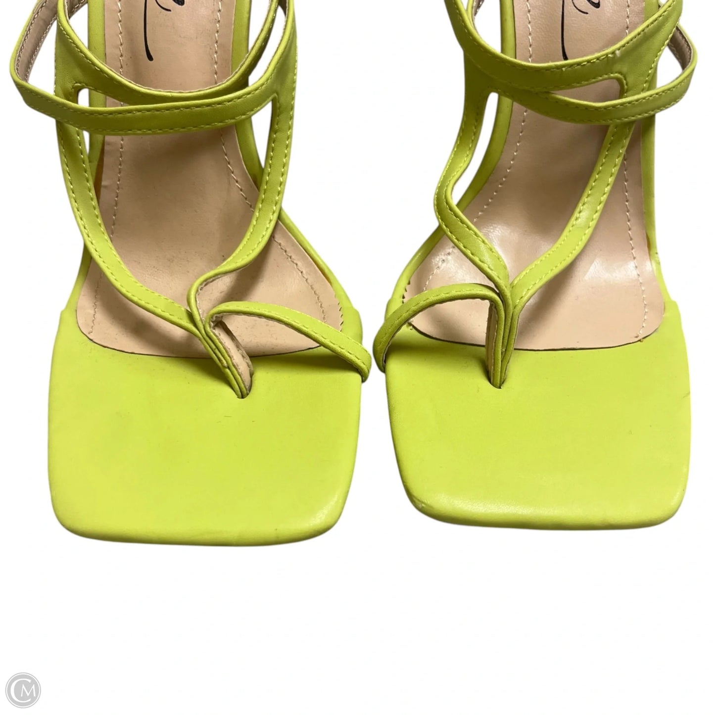 Sandals Heels Stiletto By So Me In Green, Size: 9