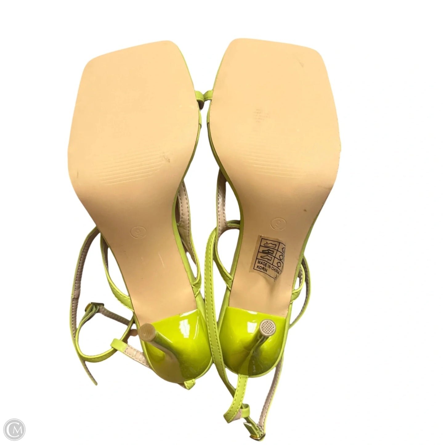 Sandals Heels Stiletto By So Me In Green, Size: 9