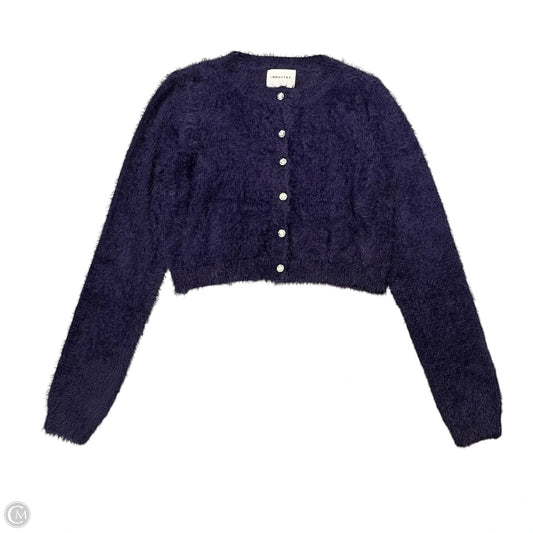 Sweater Cardigan By Industry In Purple, Size: L