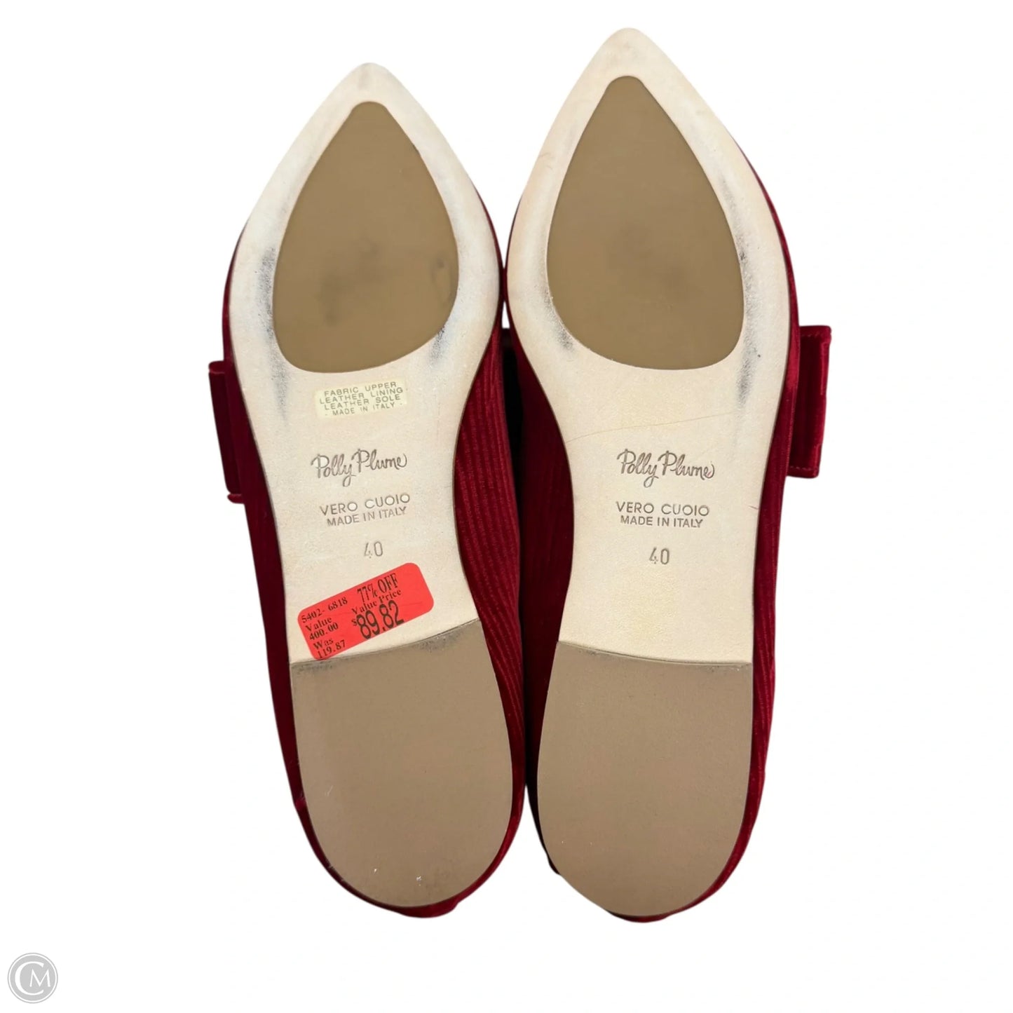 Shoes Flats By Polly Plume In Red, Size: 9.5