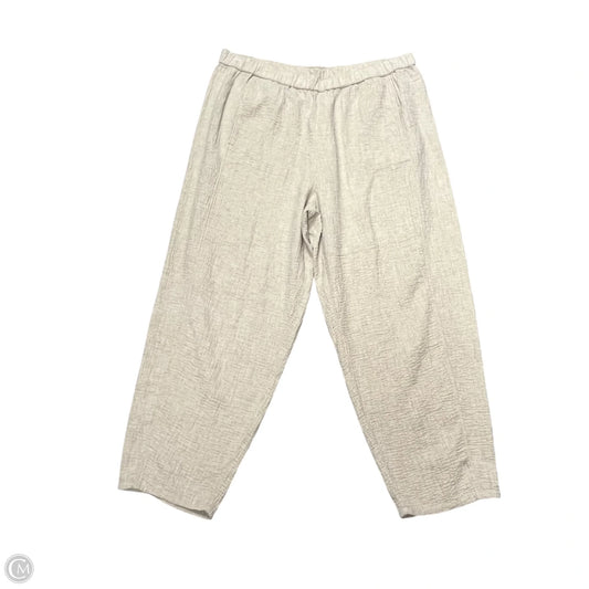 Pants Wide Leg By Eileen Fisher In Tan, Size: 18