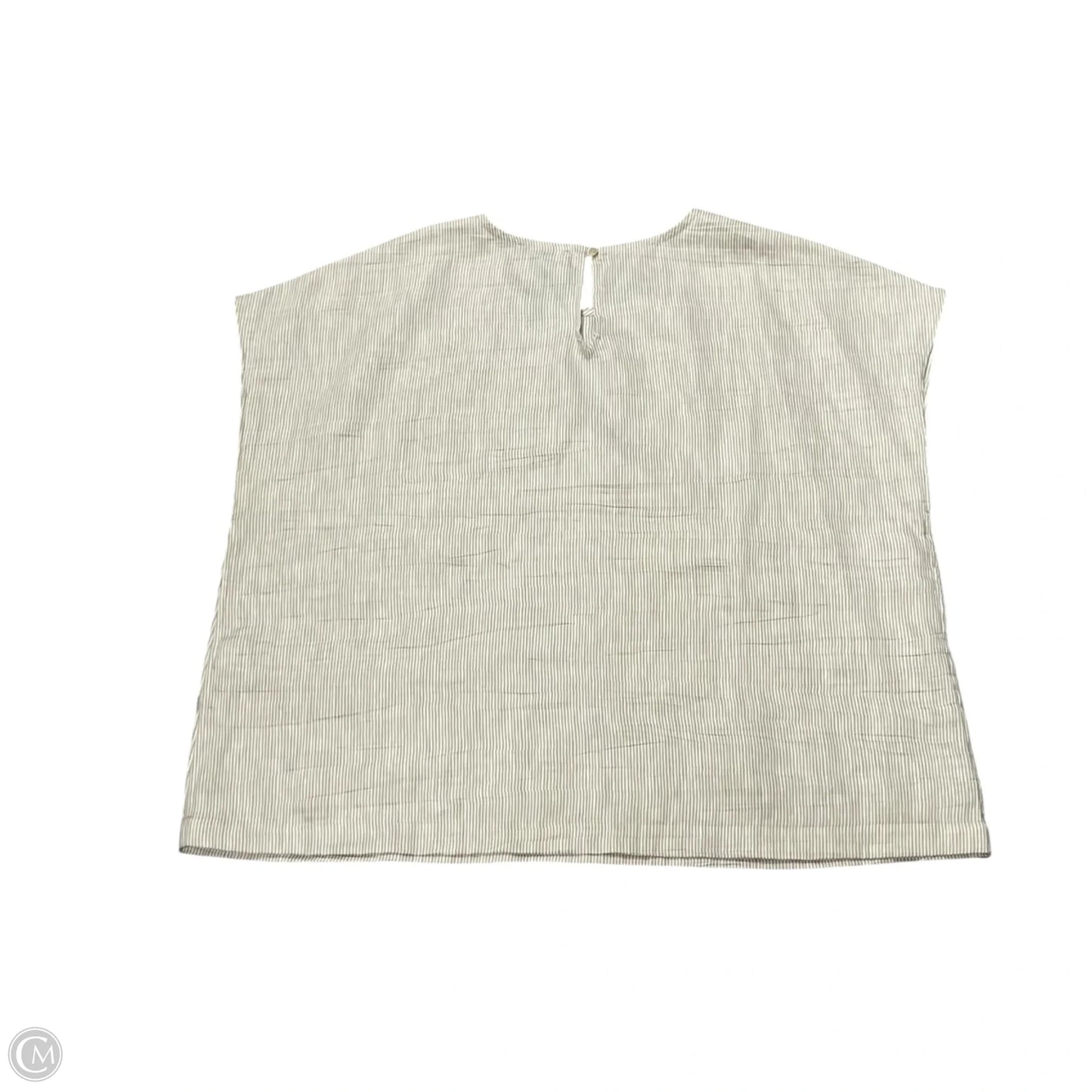 Top Sleeveless By Eileen Fisher In Tan & White, Size: Xl