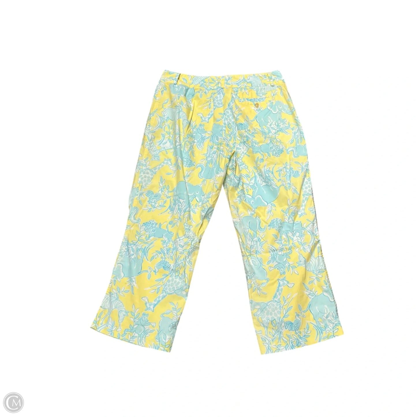 Pants Designer By Lilly Pulitzer In Blue & Yellow, Size: 8