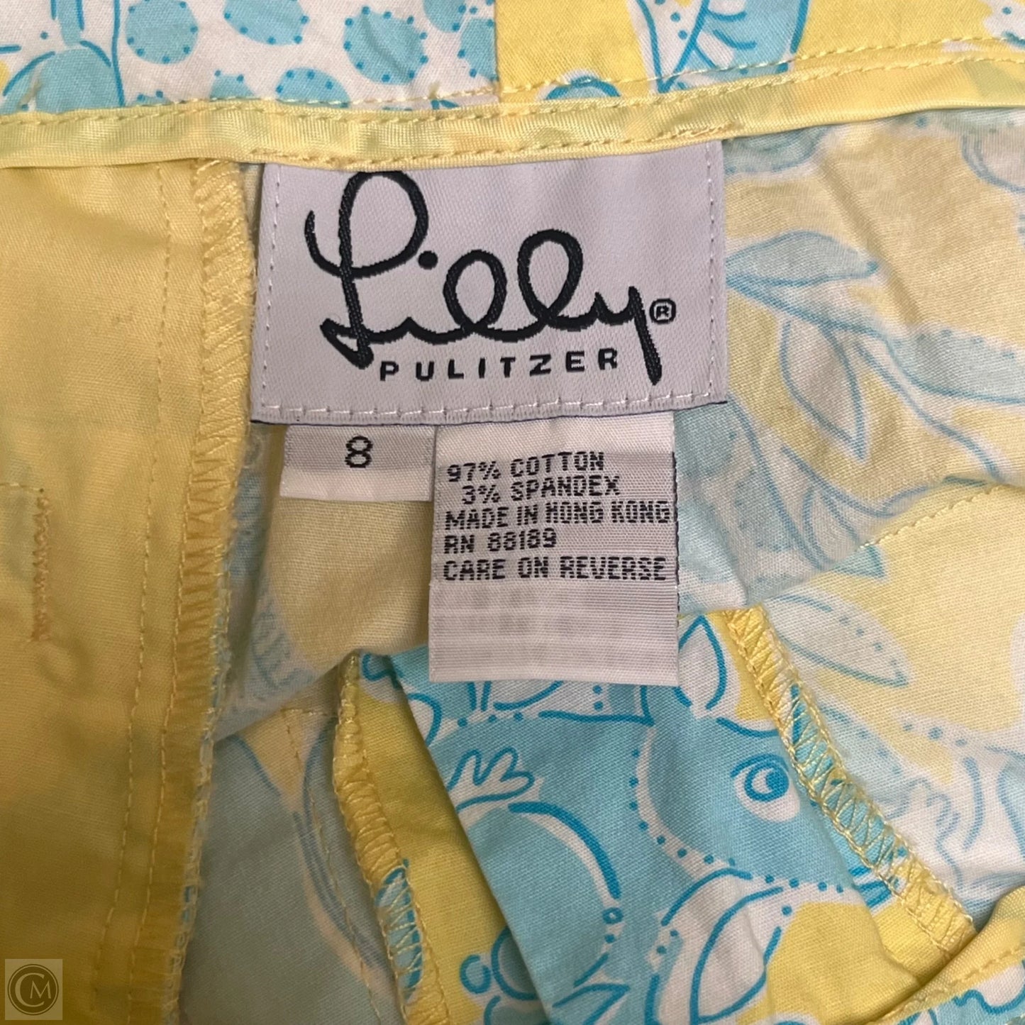 Pants Designer By Lilly Pulitzer In Blue & Yellow, Size: 8