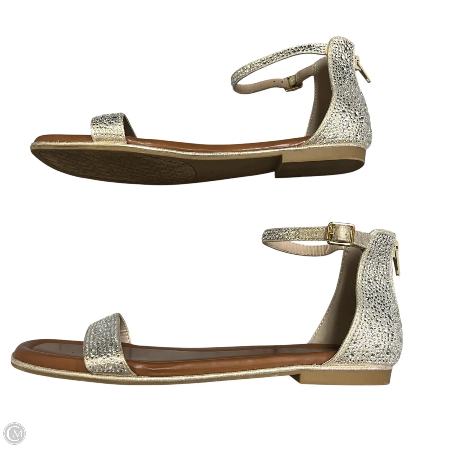 Sandals Flats By Kelly And Katie In Gold, Size: 9