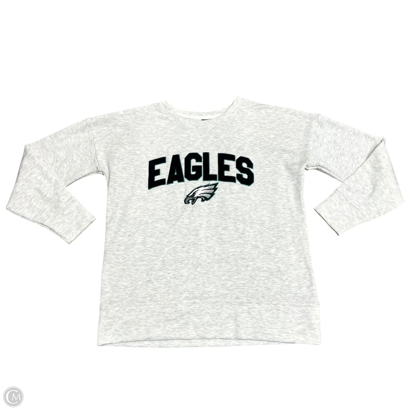 Athletic Sweatshirt Crewneck By Nfl In Green & Grey, Size: S