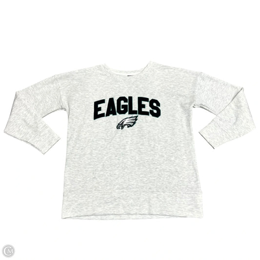 Athletic Sweatshirt Crewneck By Nfl In Green & Grey, Size: S