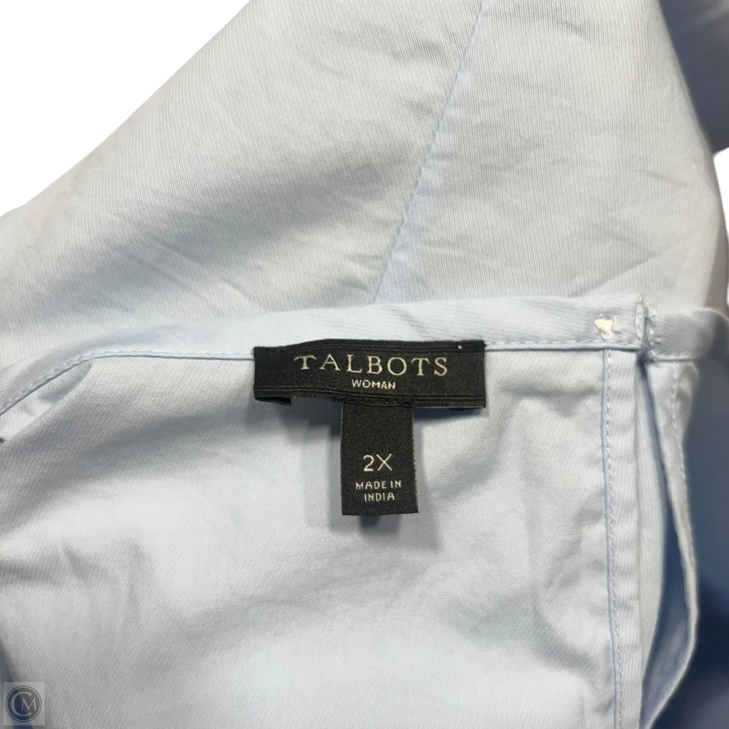 Top Short Sleeve By Talbots In Blue, Size: 2x
