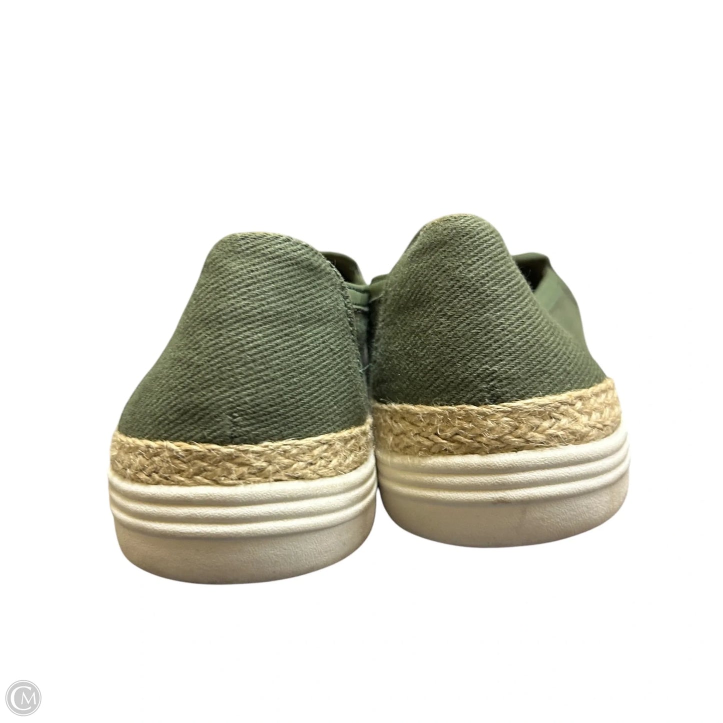 Shoes Flats By Clarks In Green & White, Size: 9