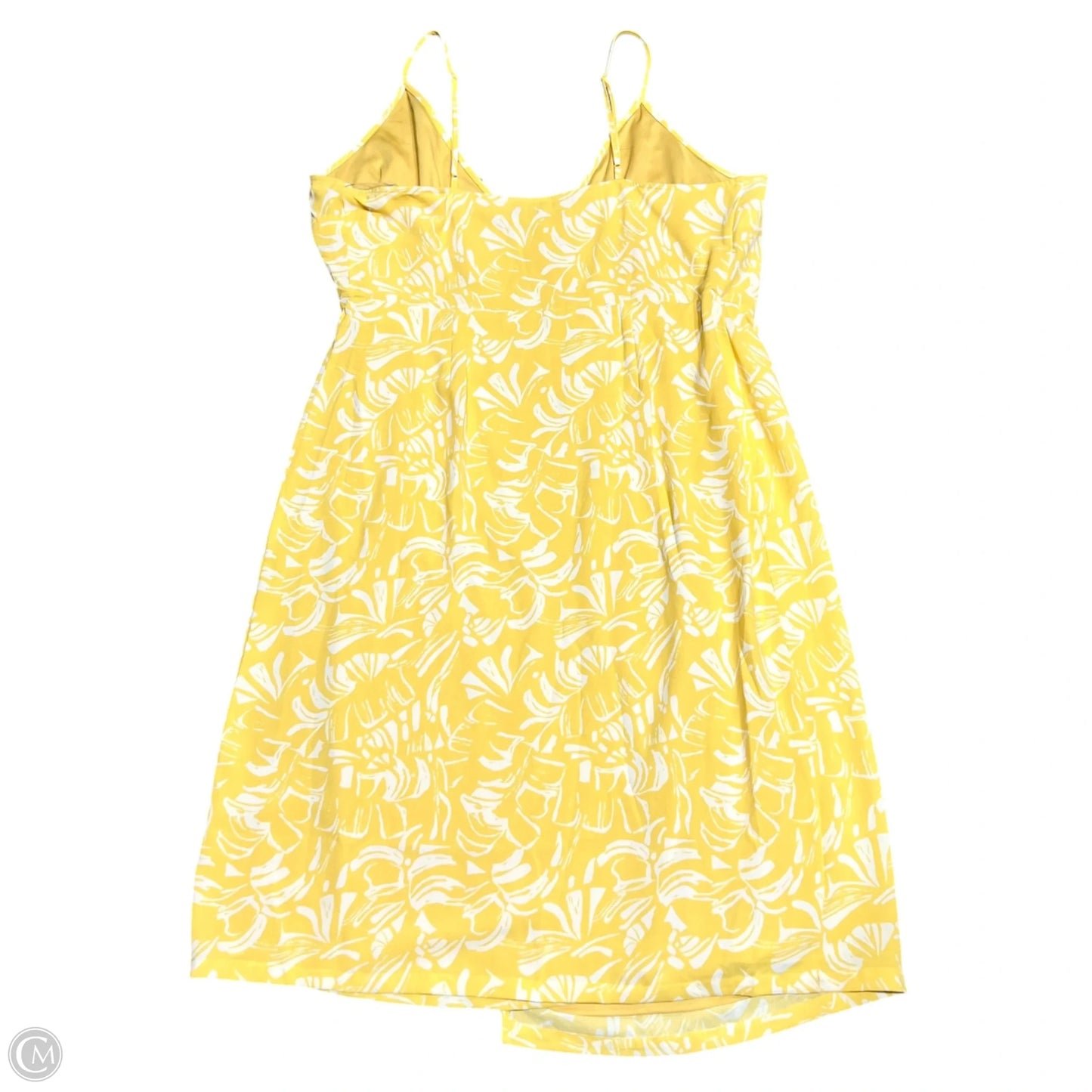 Dress Casual Midi By Nine West In White & Yellow, Size: Xl