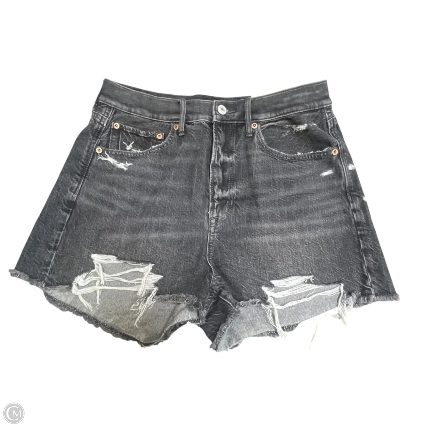 Shorts By American Eagle In Black Denim, Size: 8