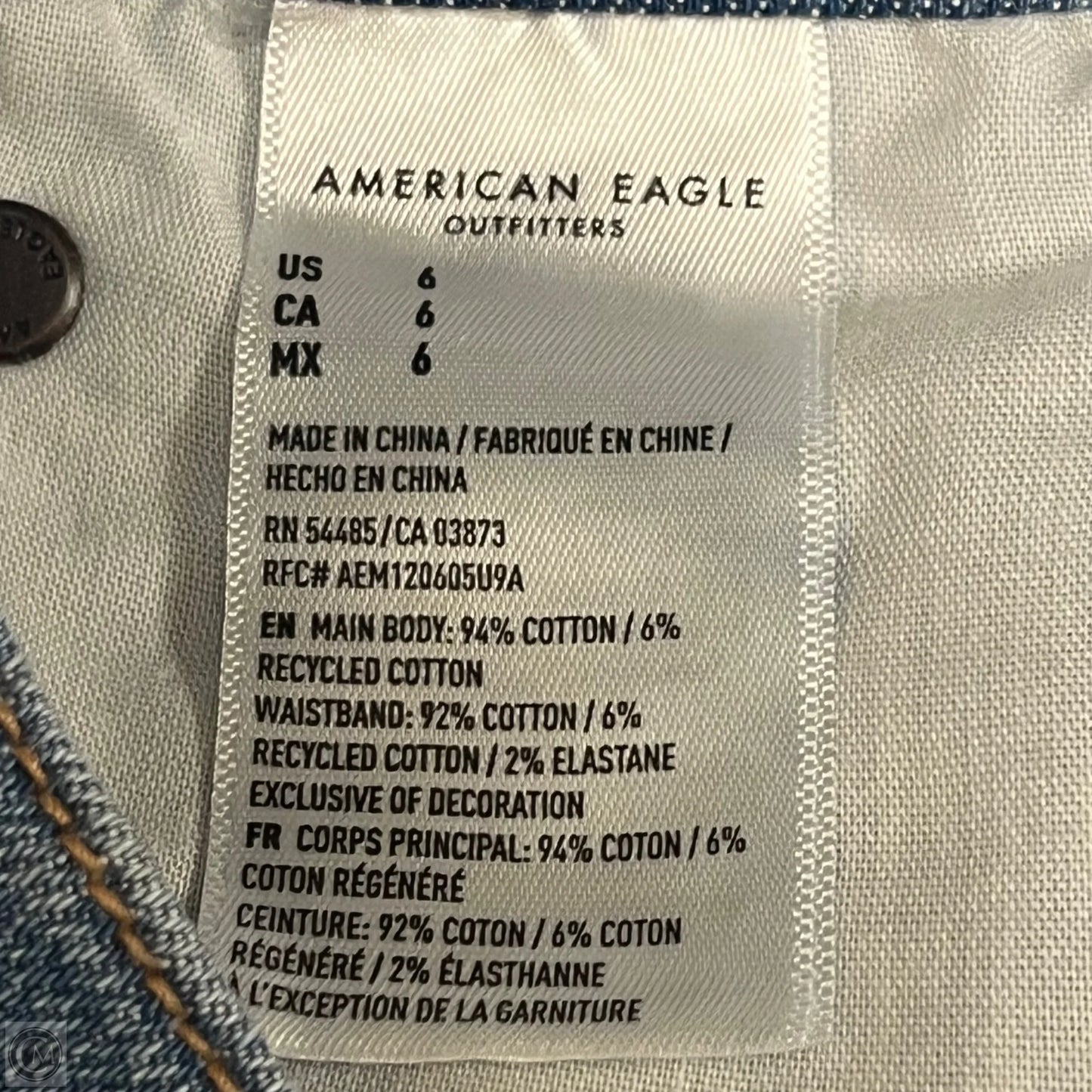 Shorts By American Eagle In Blue Denim, Size: 6