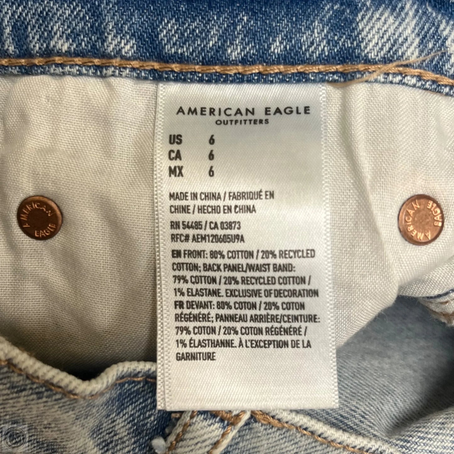 Shorts By American Eagle In Blue Denim, Size: 6