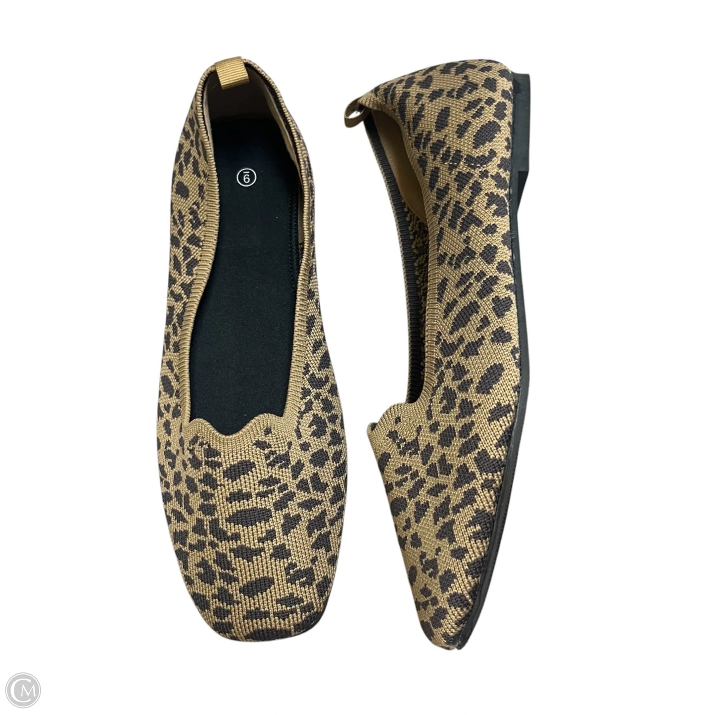 Shoes Flats In Leopard Print, Size: 9