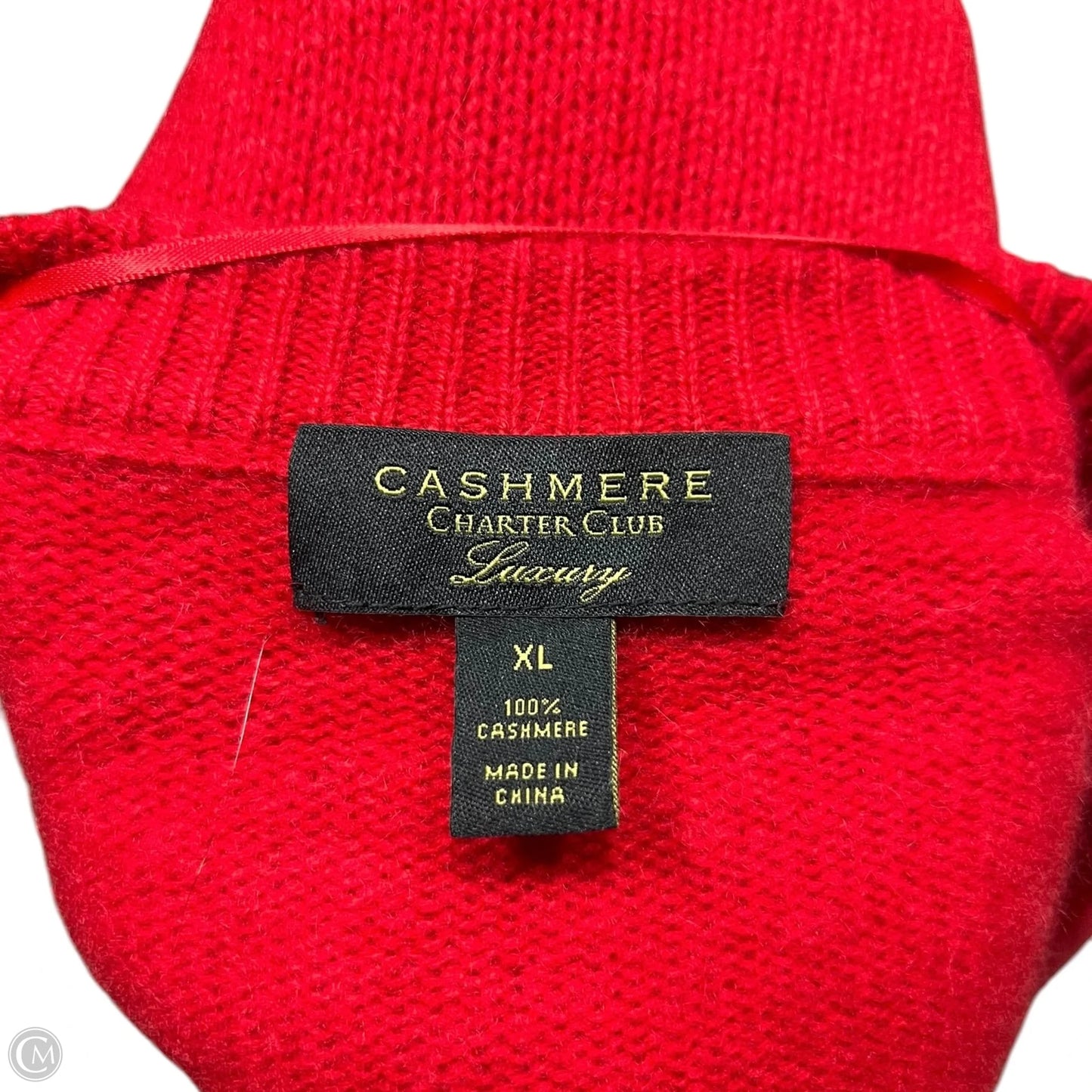 Sweater Cardigan By Charter Club In Red, Size: Xl