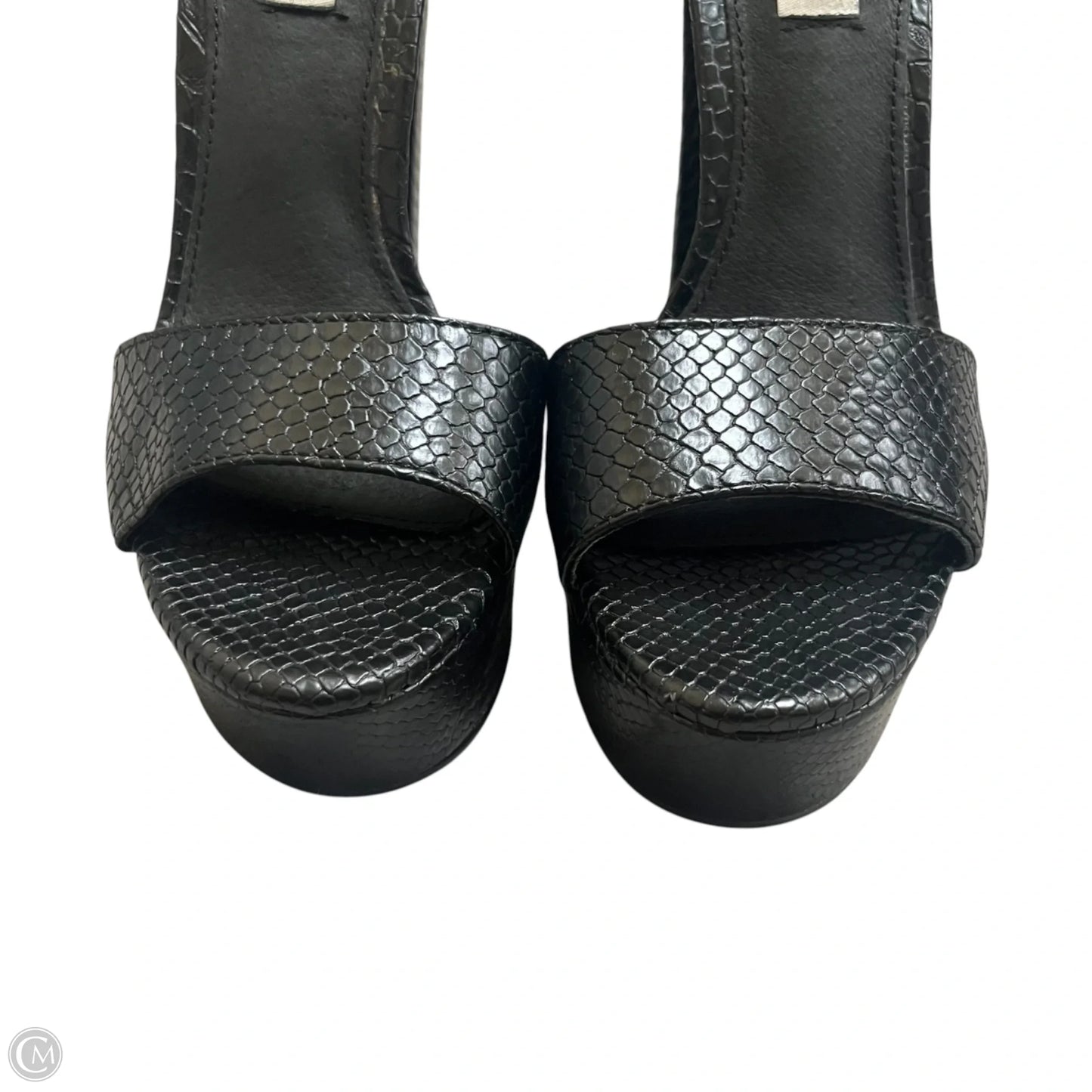 Sandals Heels Block By Steve Madden In Black, Size: 7