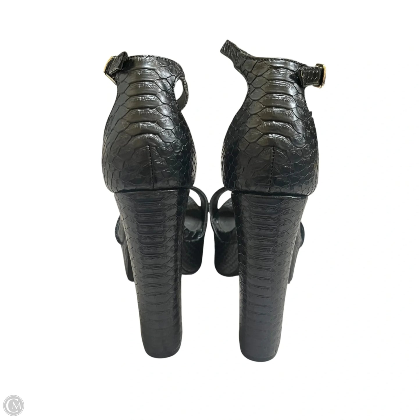 Sandals Heels Block By Steve Madden In Black, Size: 7