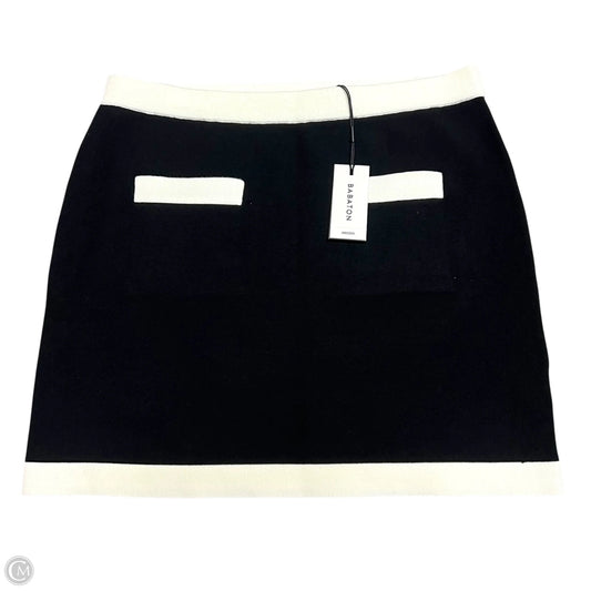 Skirt Mini & Short By Babaton In Black & Cream, Size: S