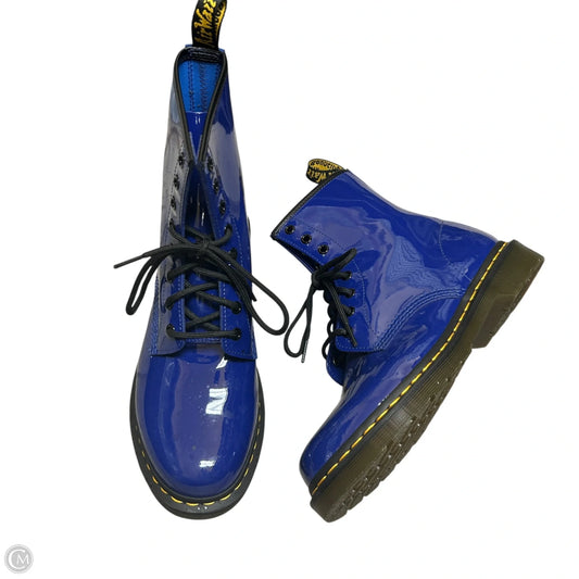 Boots Combat By Dr Martens In Blue, Size: 10