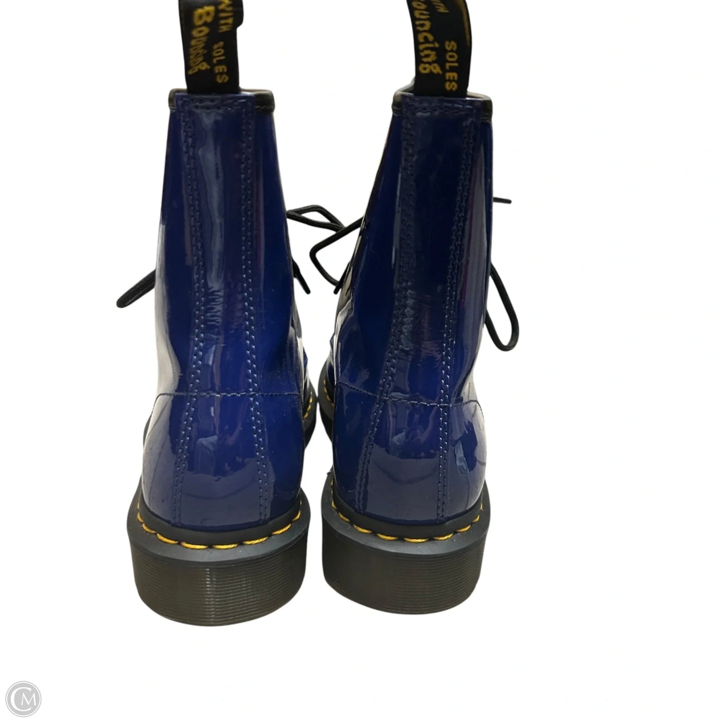 Boots Combat By Dr Martens In Blue, Size: 10