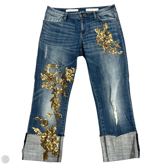 Jeans Cropped By Pilcro In Blue Denim, Size: 6