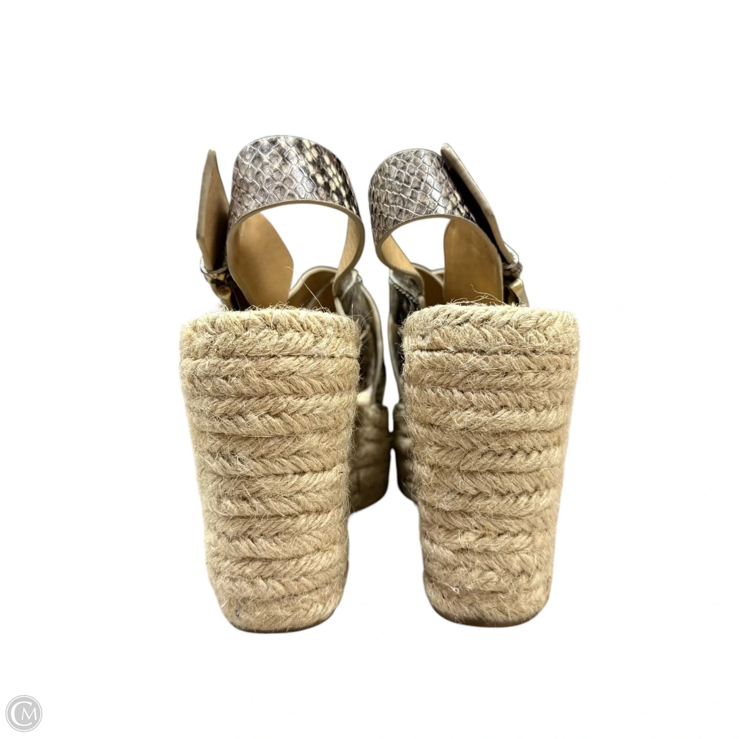 Sandals Heels Wedge By Marc Fisher In Snakeskin Print, Size: 6