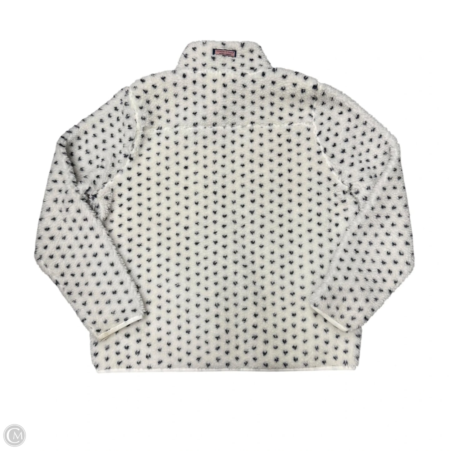 Sweatshirt Collar By Vineyard Vines In Blue & Cream, Size: L