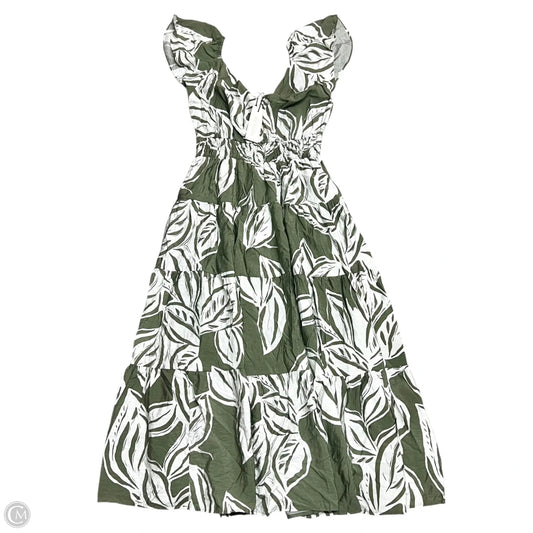 Dress Casual Maxi By Rachel Zoe In Green & White, Size: L
