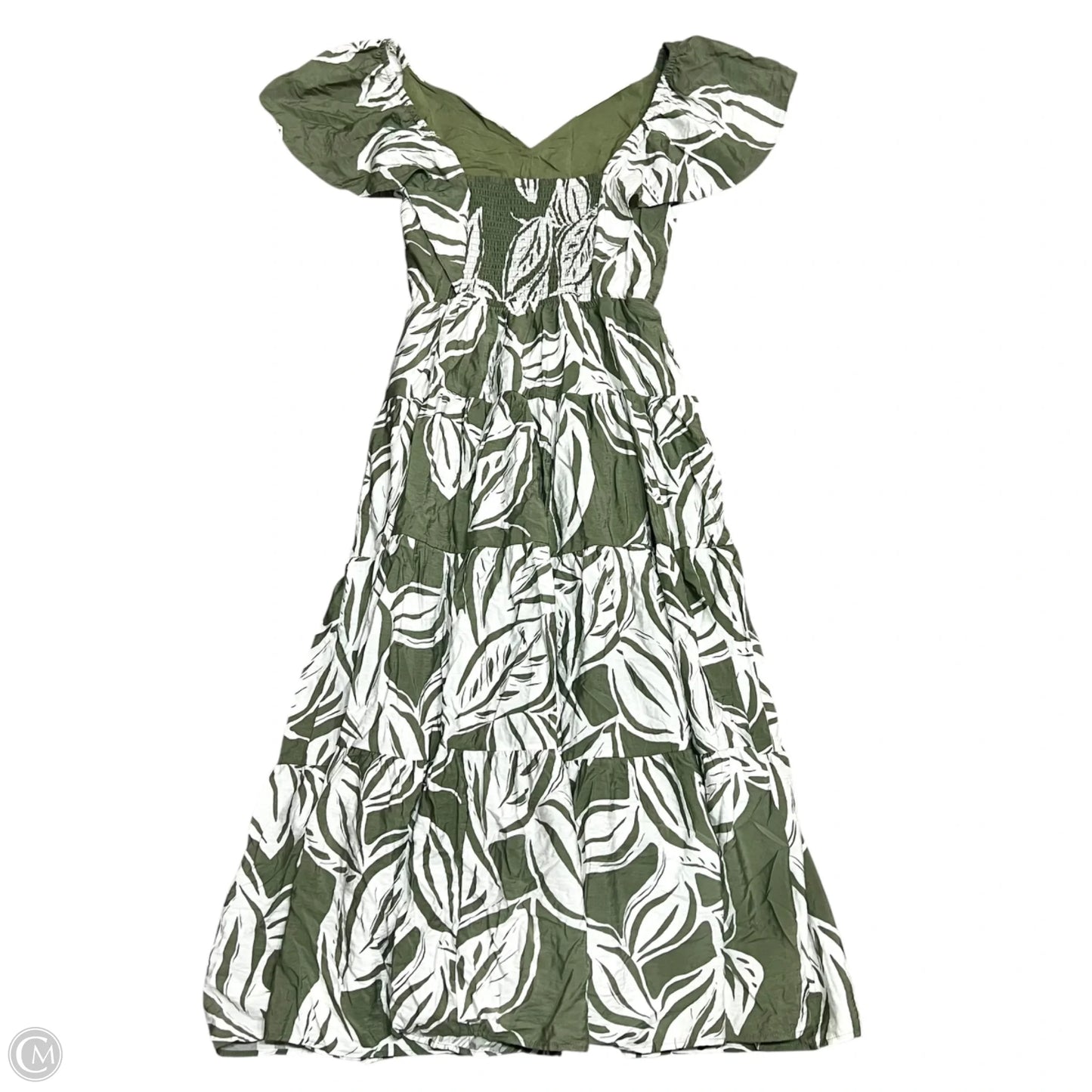 Dress Casual Maxi By Rachel Zoe In Green & White, Size: L