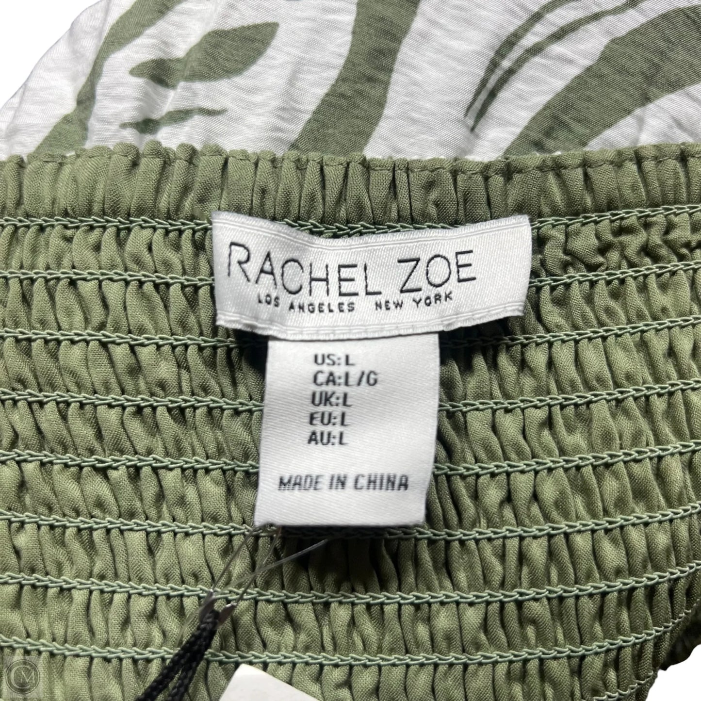 Dress Casual Maxi By Rachel Zoe In Green & White, Size: L