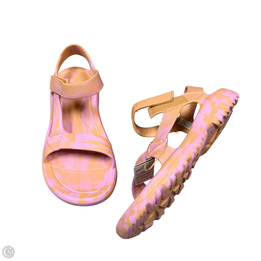 Sandals Flats By Teva In Orange & Pink, Size: 11