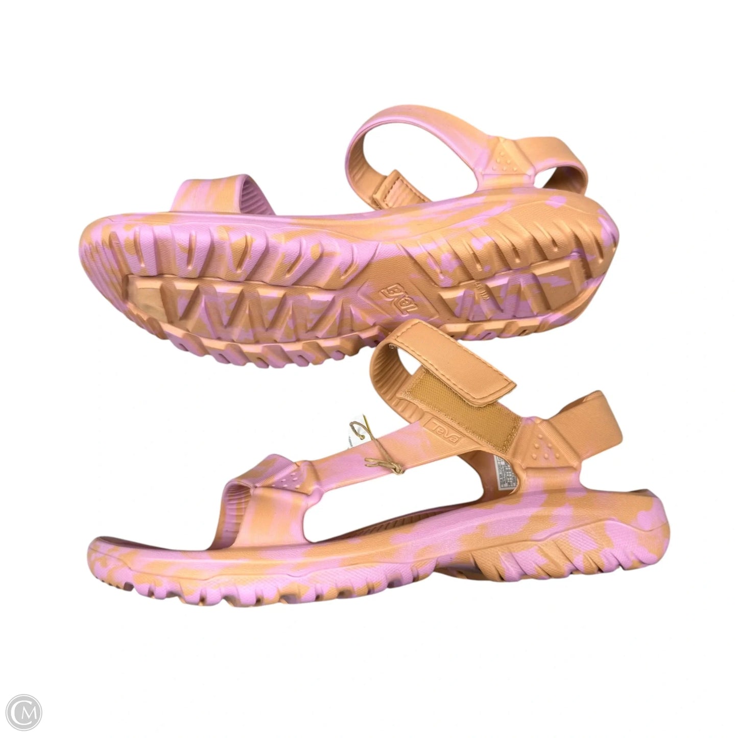 Sandals Flats By Teva In Orange & Pink, Size: 11