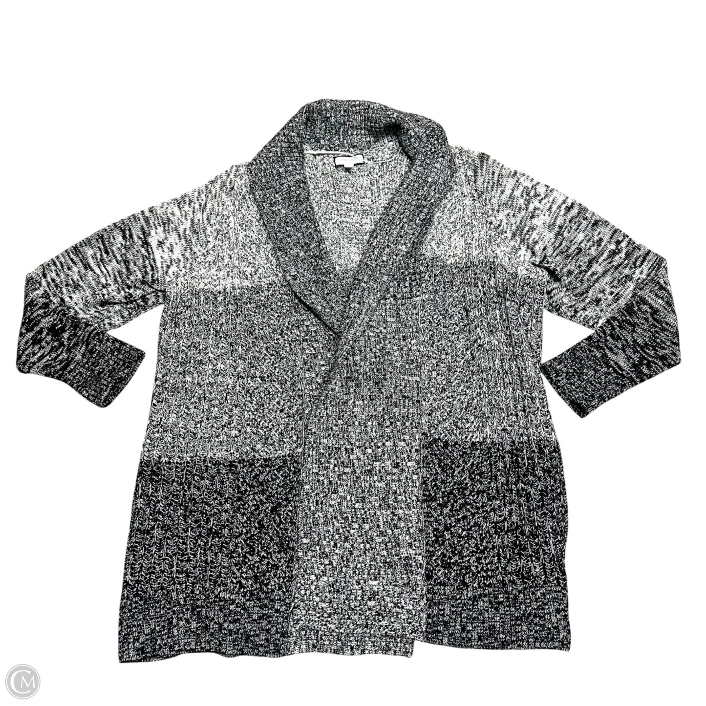 Sweater Cardigan By Charter Club In Black & White, Size: 3x