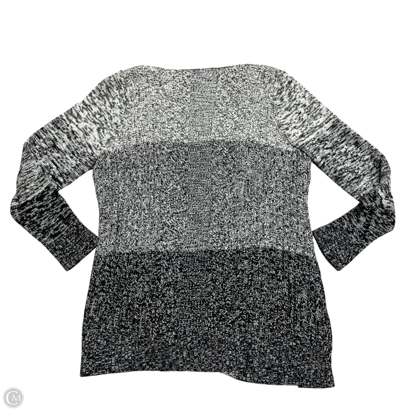 Sweater Cardigan By Charter Club In Black & White, Size: 3x