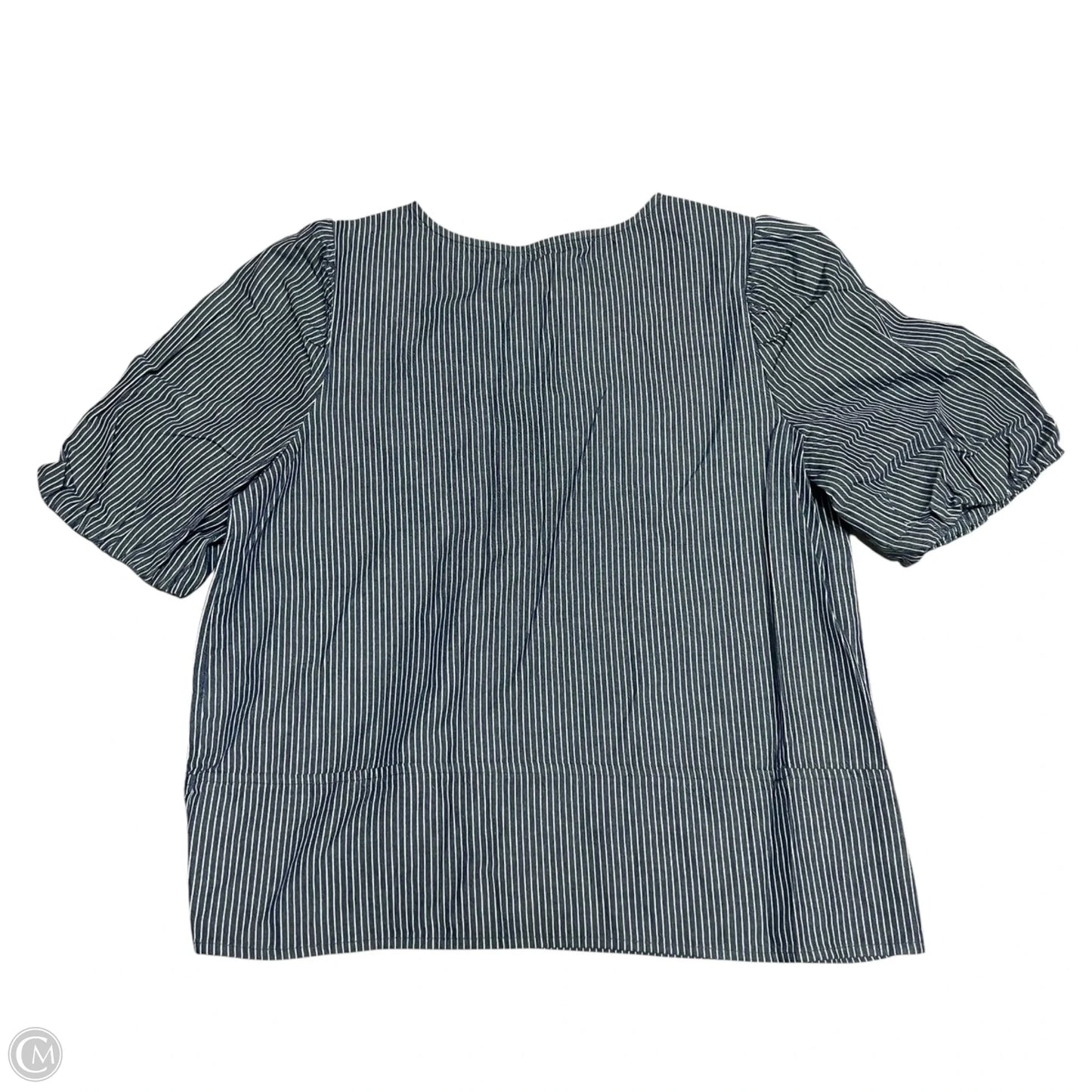 Top Short Sleeve By Loft In Blue & White, Size: Xs