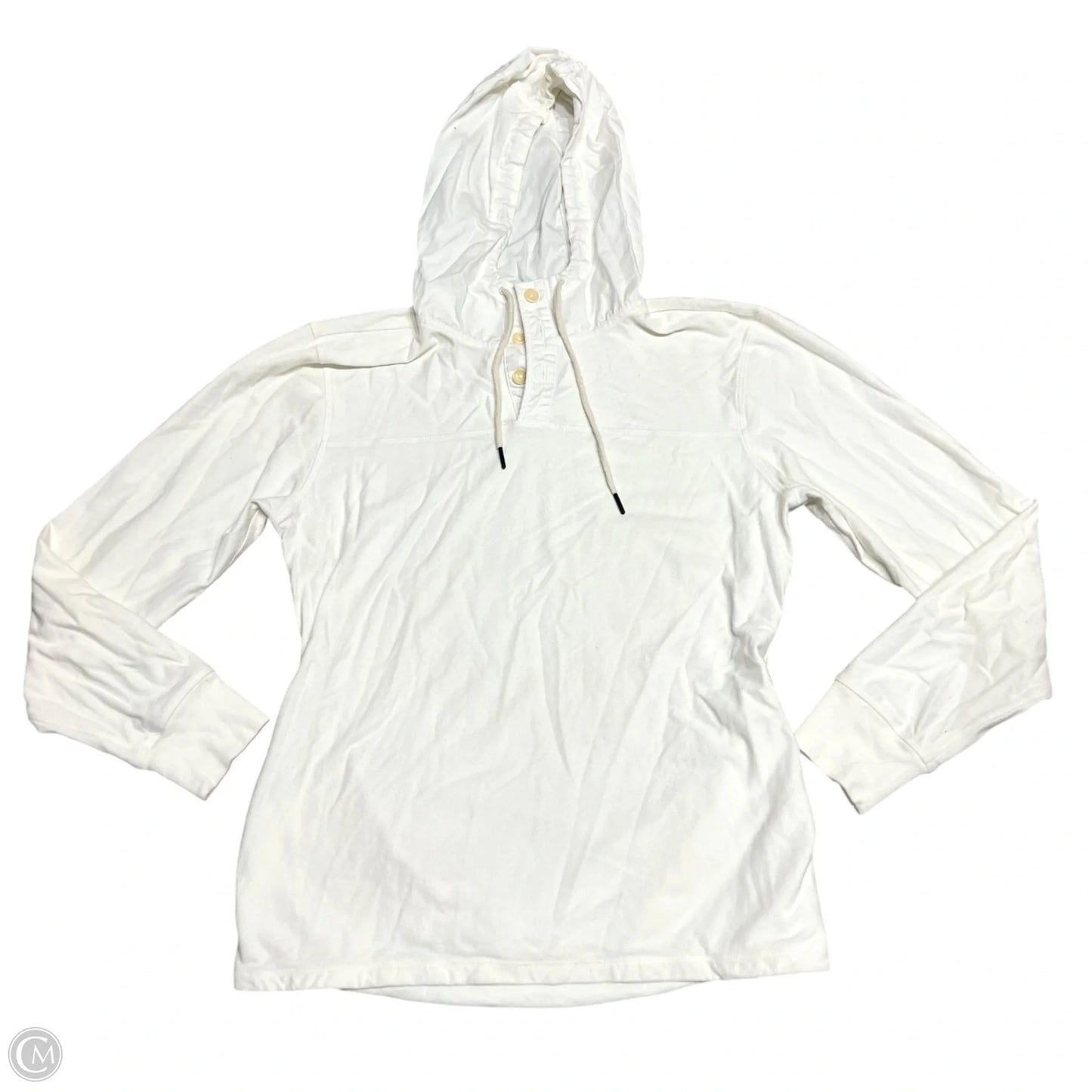 Sweatshirt Hoodie By Lucky Brand In Cream, Size: L