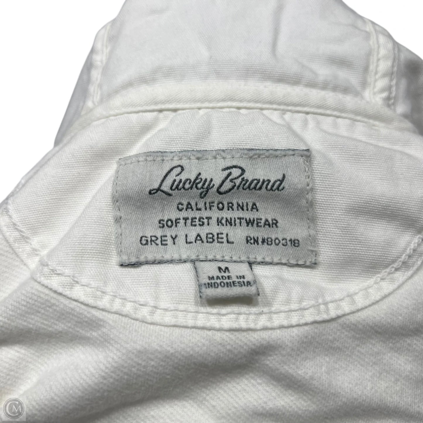 Sweatshirt Hoodie By Lucky Brand In Cream, Size: L