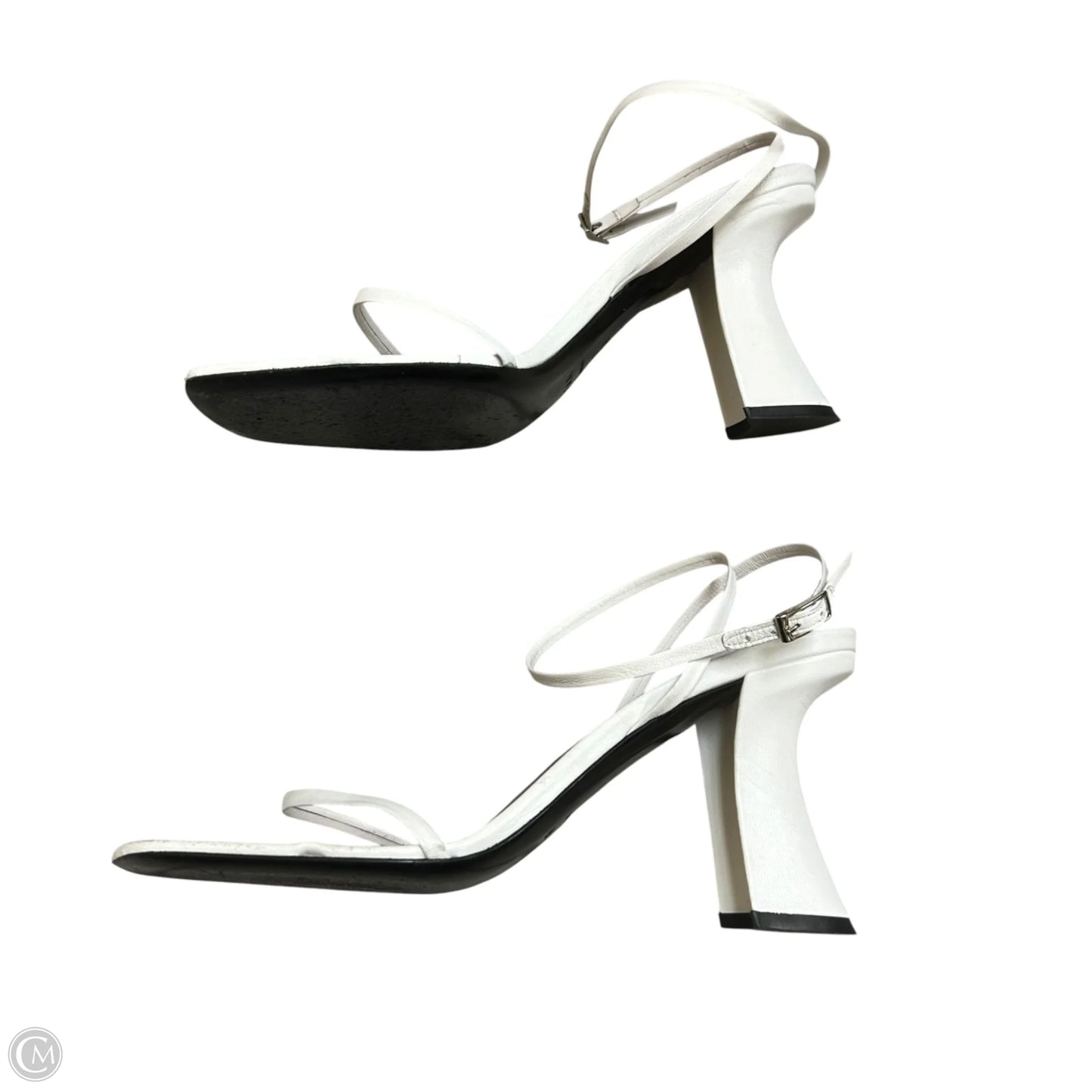 Sandals Heels Block By By Far In Red & White, Size: 7.5