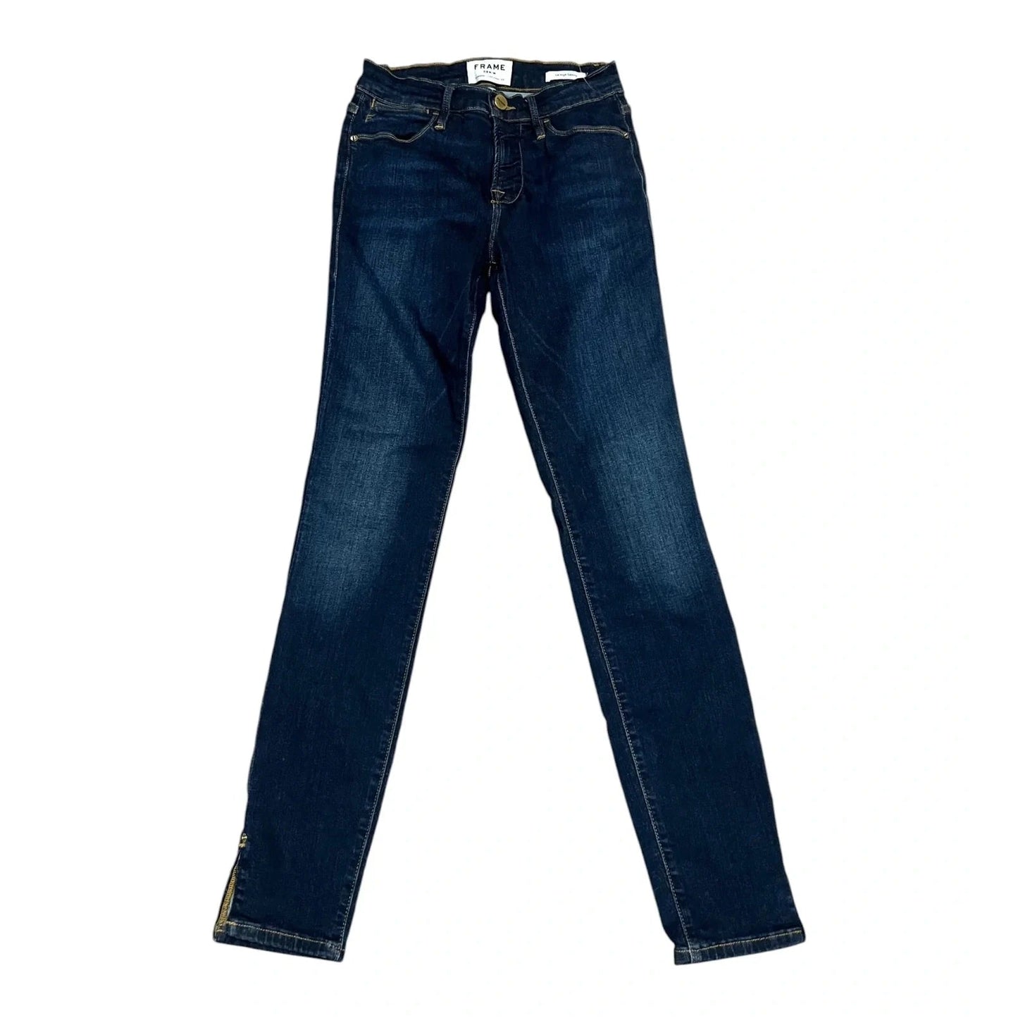 Jeans Skinny By Frame In Blue Denim, Size: 2